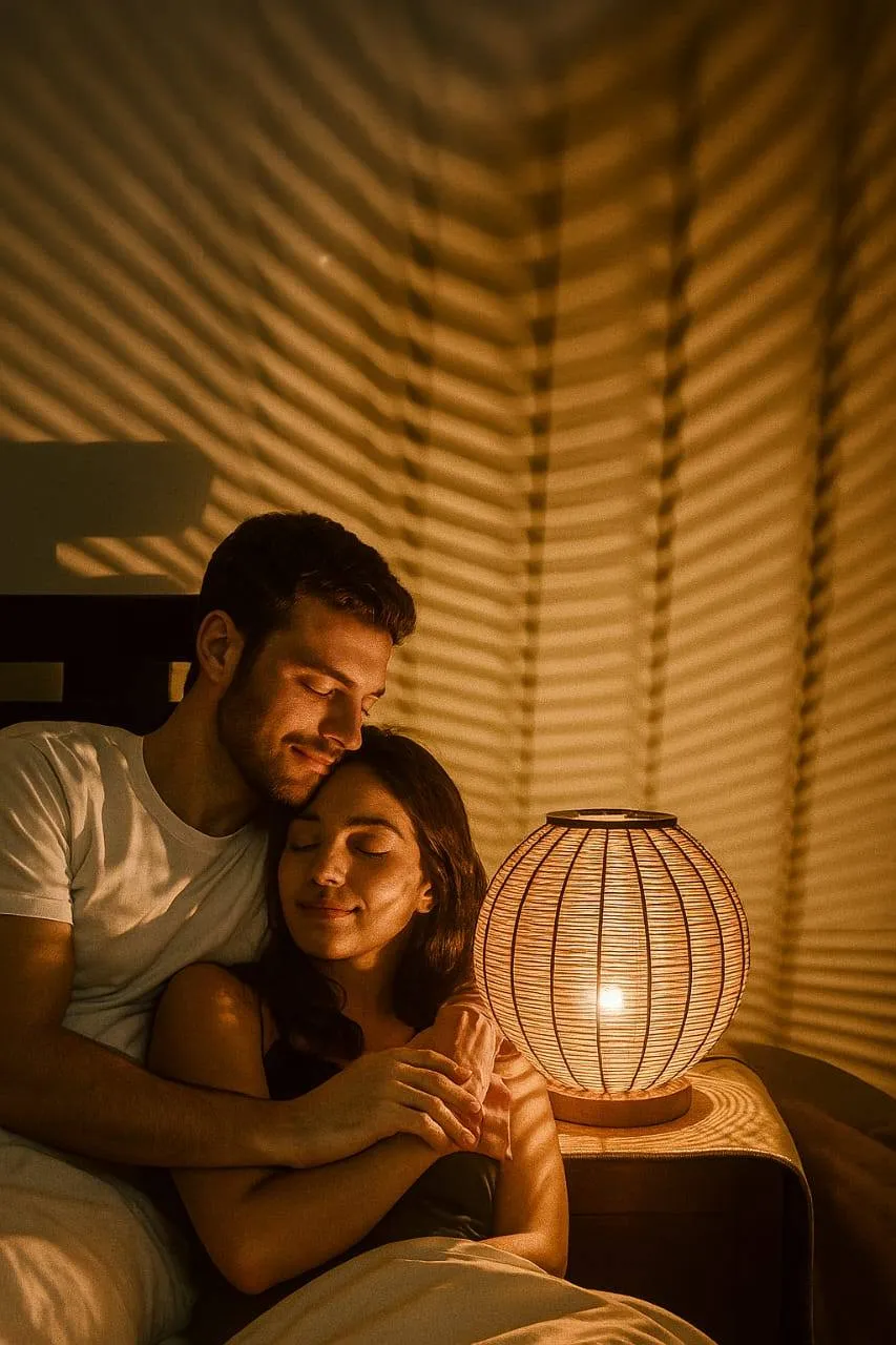Handcrafted Wooden Bedside Table Lamp (small) - Thumbnail 4