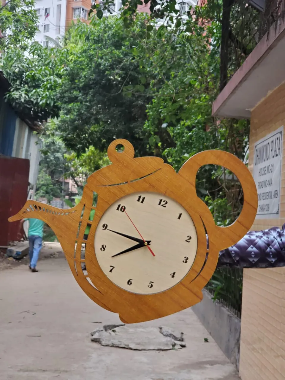 ketli cup wooden wall clock