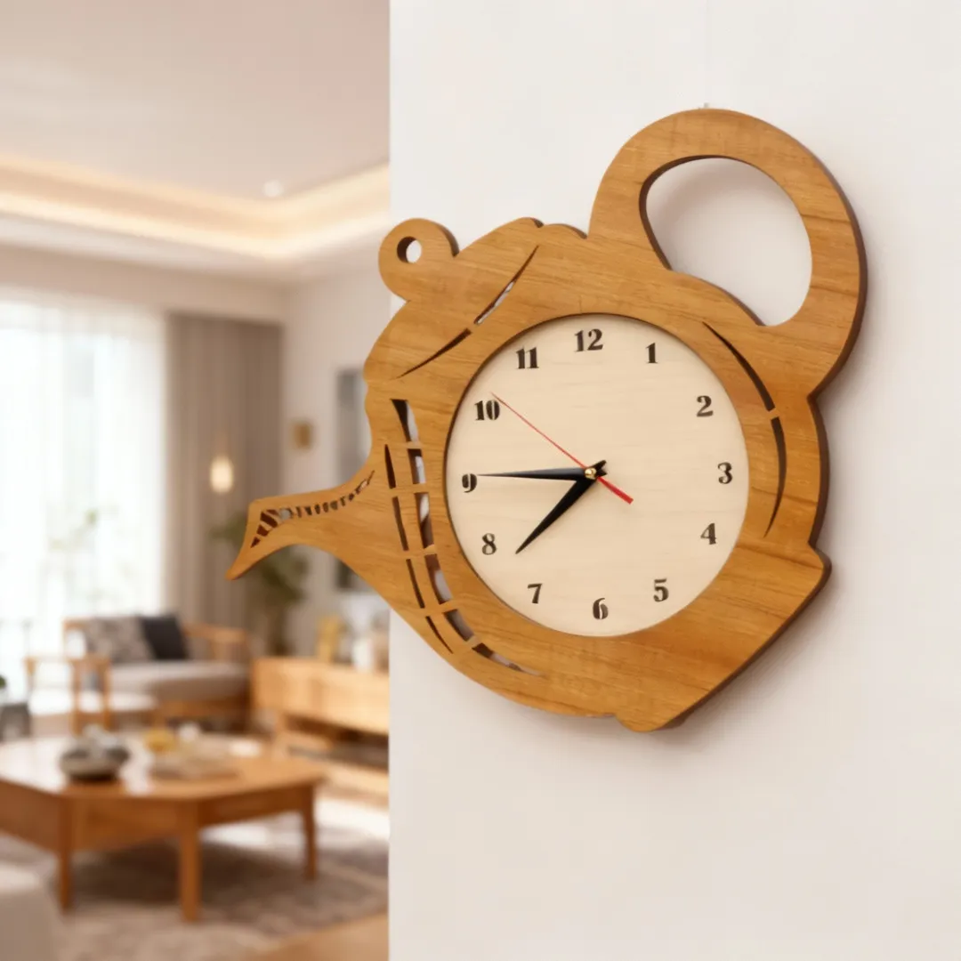ketli cup wooden wall clock