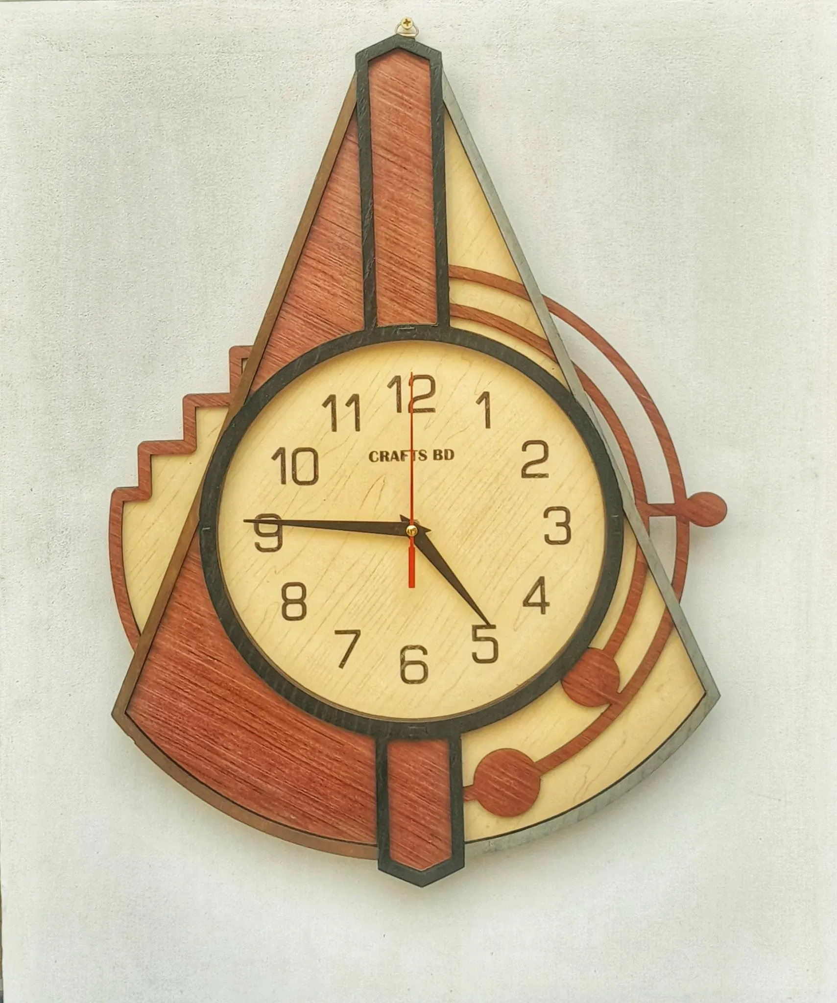 premium wooden wall clock - Thumbnail 4