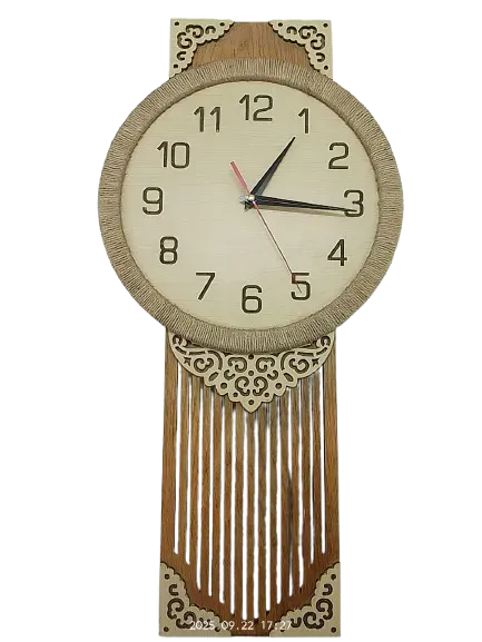 Elegant Wooden Wall Clock - Thumbnail 3