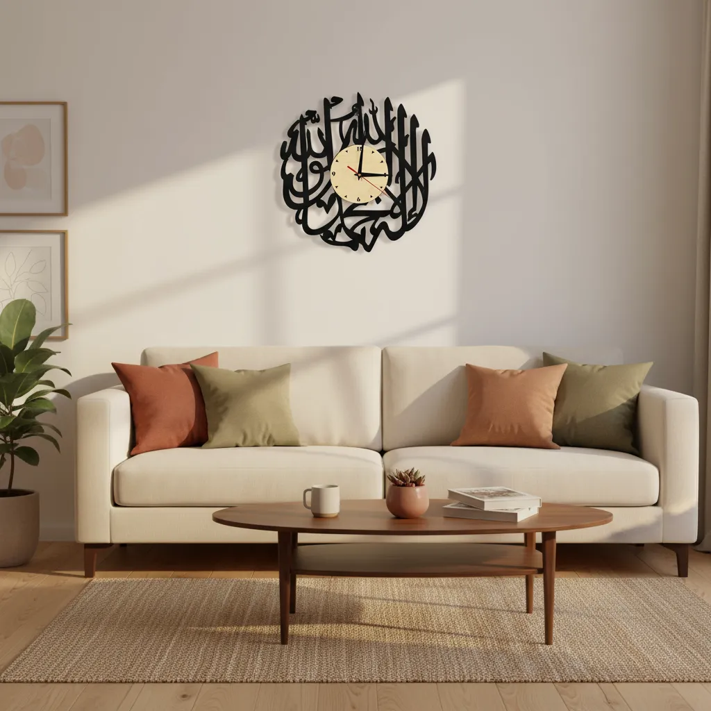 arabic cliography wall clock