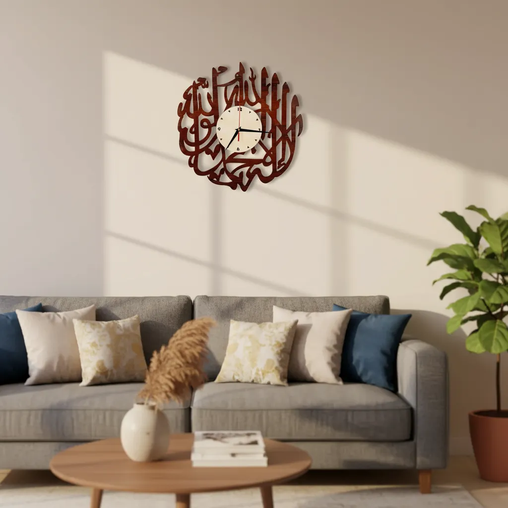 arabic cliography wall clock