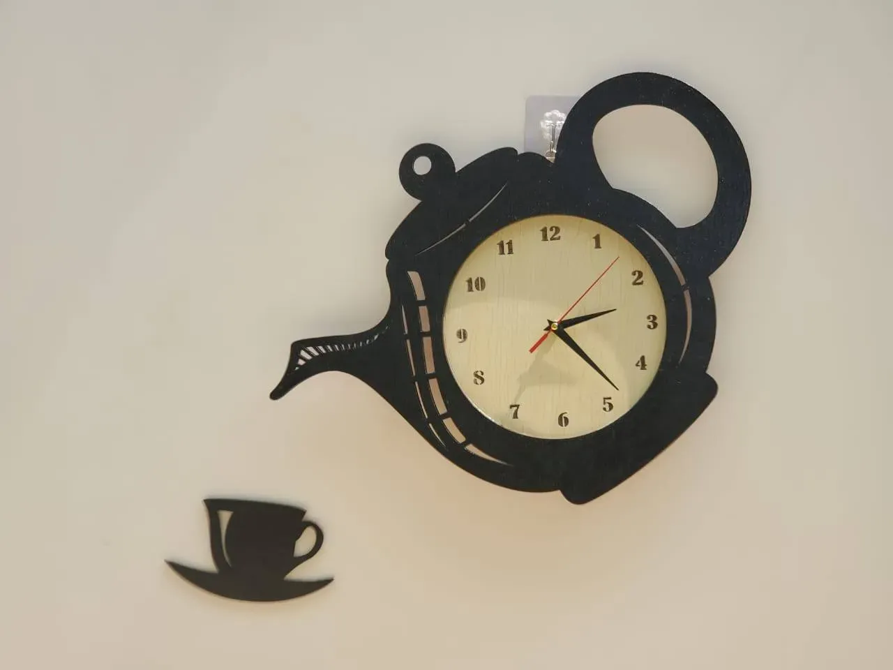Kettle Cup Wooden Wall Clock