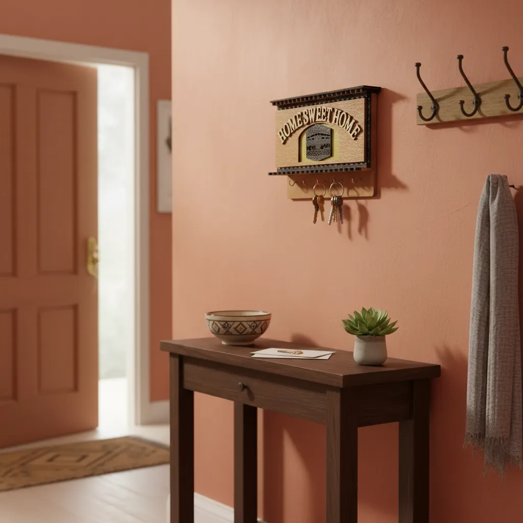 Wooden Wall Key Holder – “Home Sweet Home” - Thumbnail 3