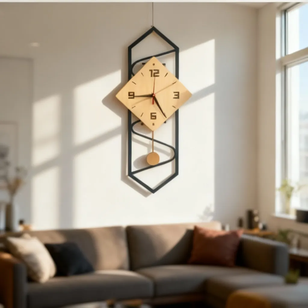 wooden wall clock