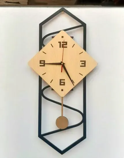 wooden wall clock - Thumbnail 3