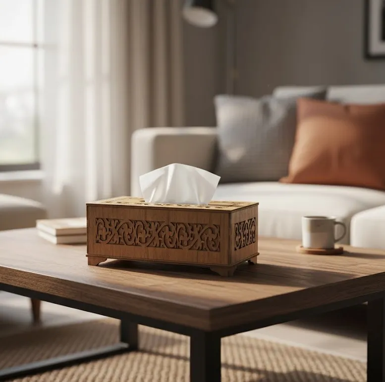 Royal Wooden Tissue Box