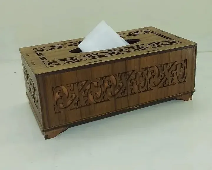 Royal Wooden Tissue Box - Thumbnail 4