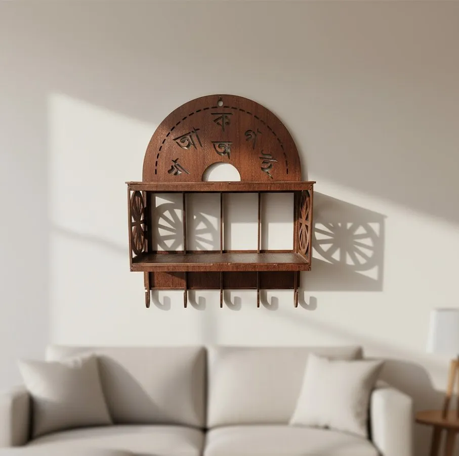 WOODEN WALL RACK