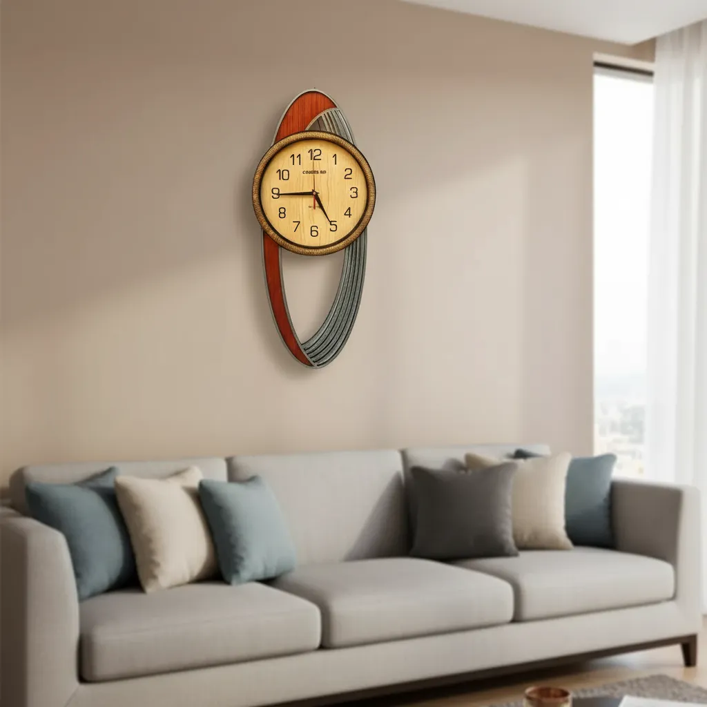 wooden wall clock