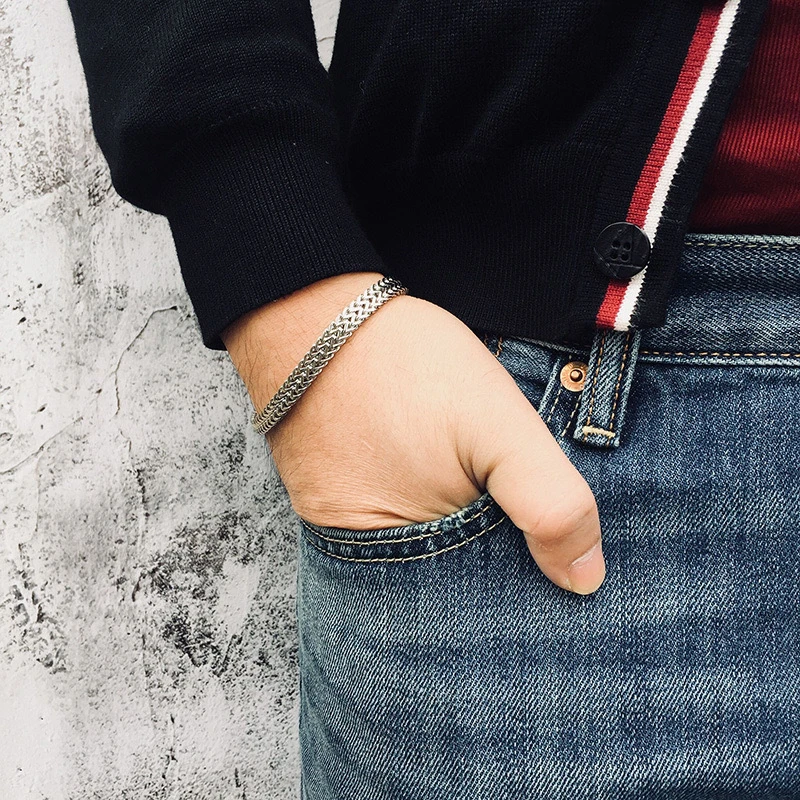 Cross-border titanium steel bracelet