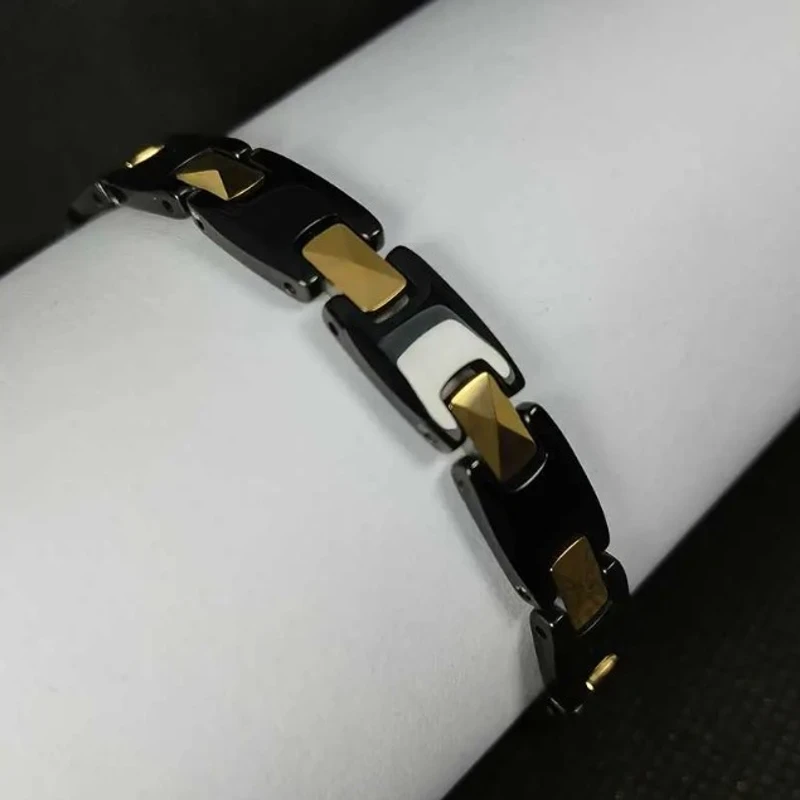 Ceramic Bracelet Golden Stone