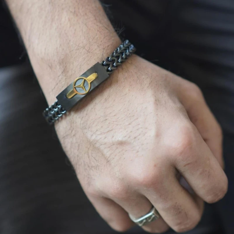 Artistry Raven black Thick Cuban Chain Bracelet