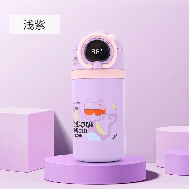 High Aesthetic Cartoon Insulated Kids Smart Water Bottle – 316 Stainless Steel with Straw & Custom Design - Image 5
