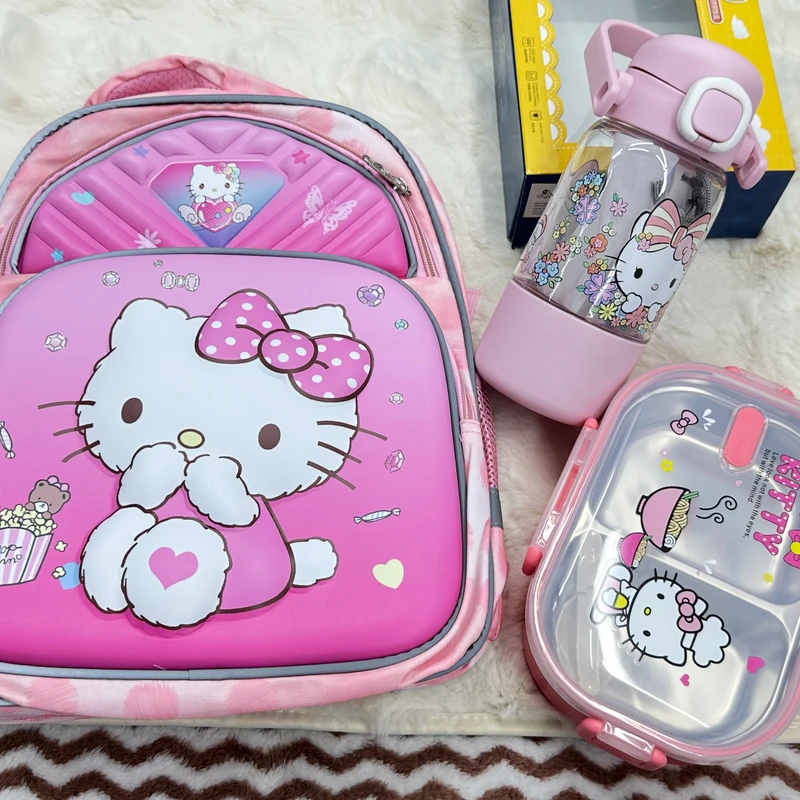 Kids pakage school bag,box,bottle