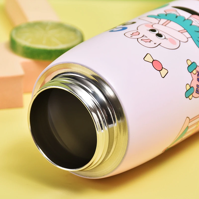 Stainless Steel Vacuum Insulated Kids Water Bottle – 316 Double Wall with Strap & Flip Lid