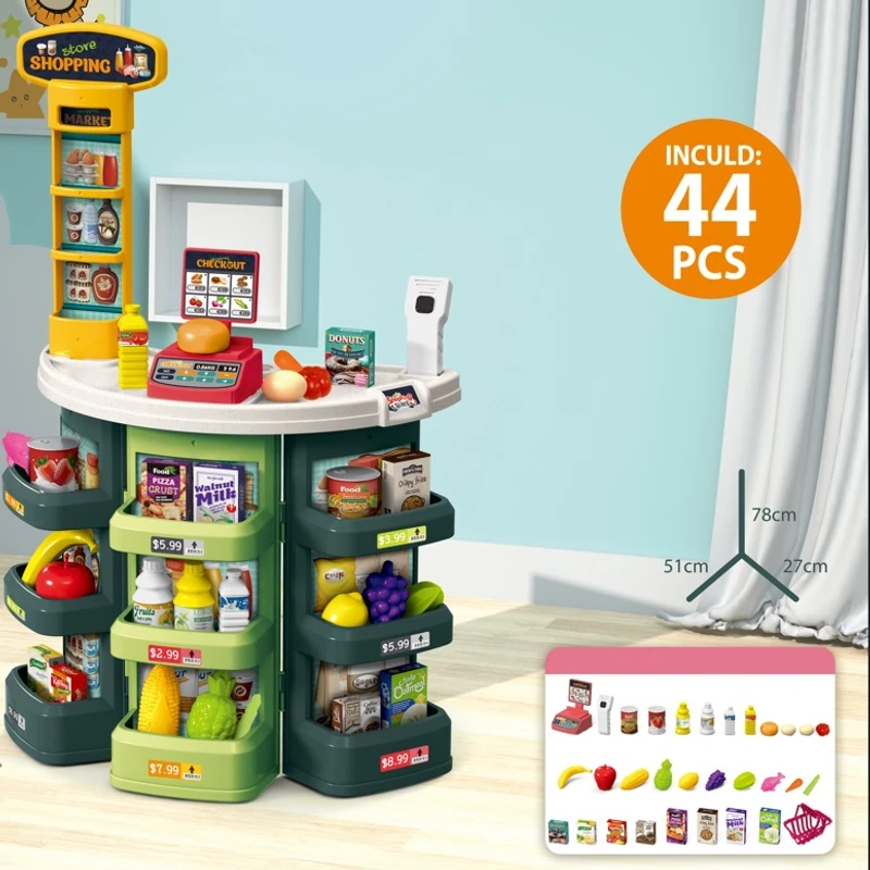 Kids Kitchen & Supermarket Playset