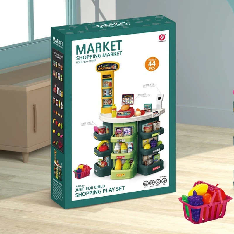 Kids Kitchen & Supermarket Playset - Image 3