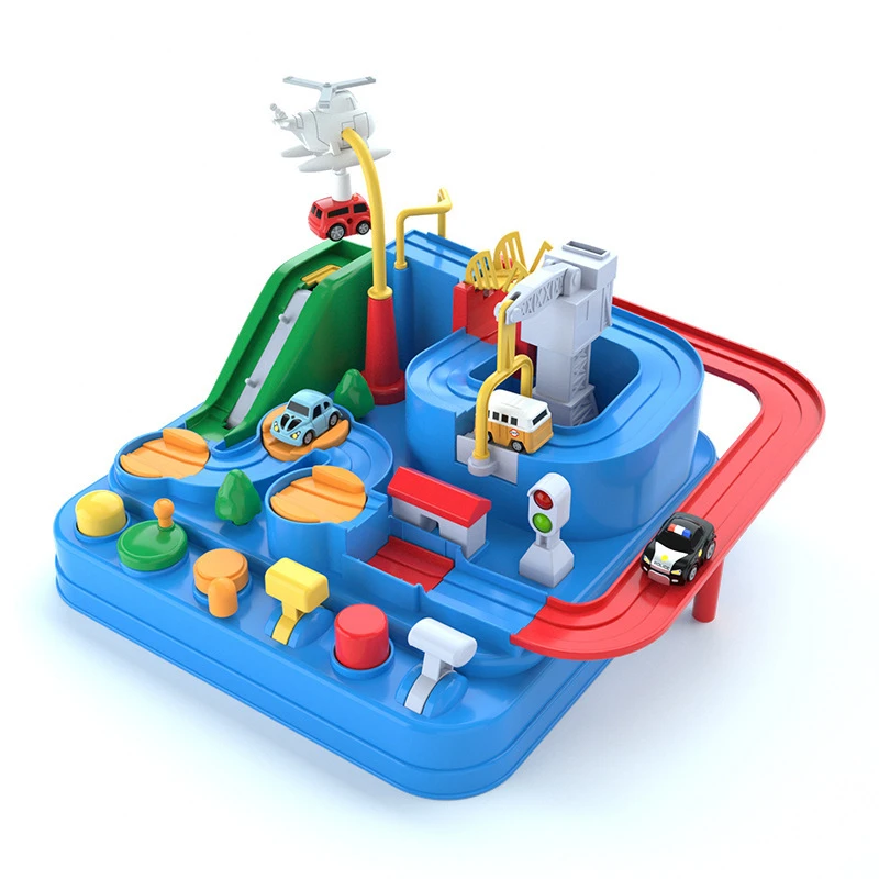 Adventure Car Track Playset with Parking Garage