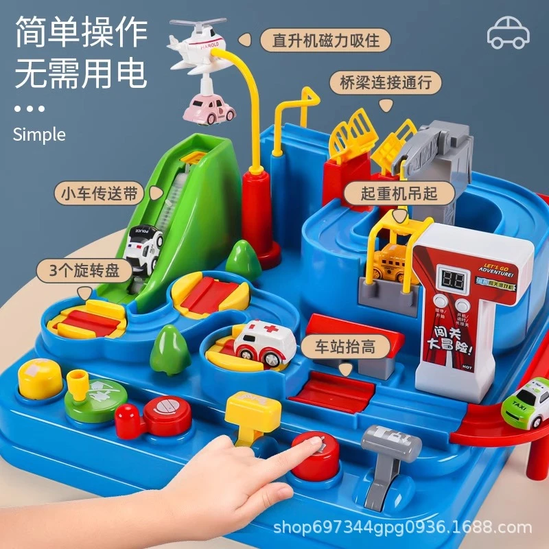 Adventure Car Track Playset with Parking Garage - Image 3