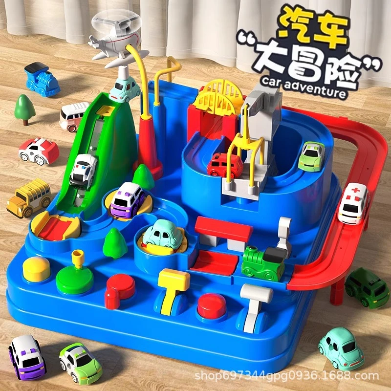 Adventure Car Track Playset with Parking Garage - Image 4
