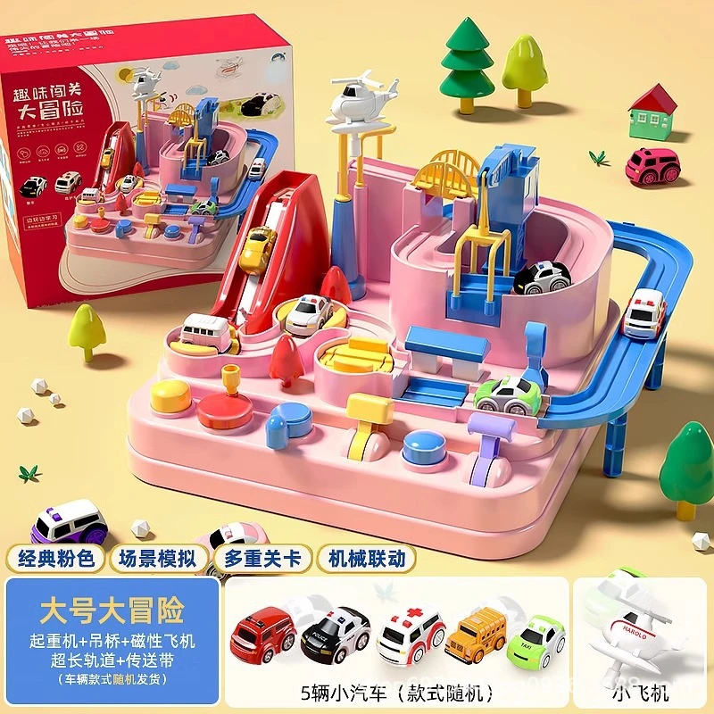 Adventure Car Track Playset with Parking Garage - Image 5