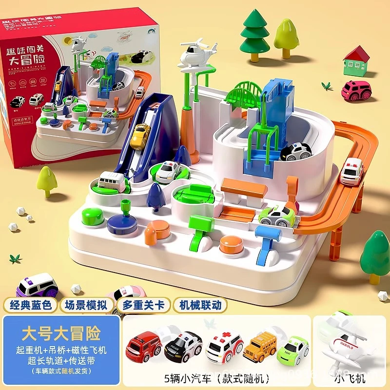 Adventure Car Track Playset with Parking Garage - Image 6