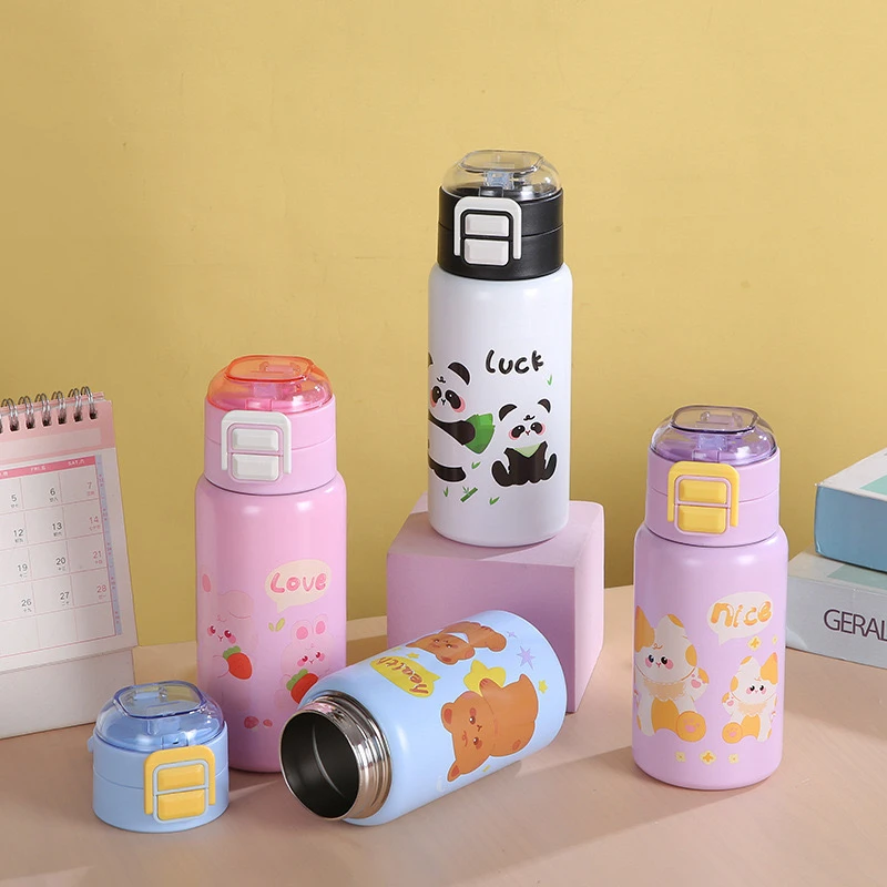Premium 316 Stainless Steel Kids’ Insulated Bottle – Stylish Double-Drink Straw Cup for Girls - Image 9