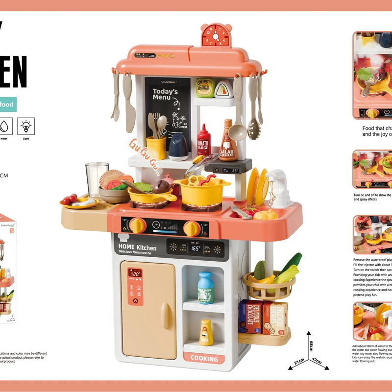 68cm Pretend Play Kitchen Set for Kids - Image 4