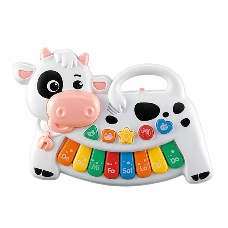 Baby Cartoon Cow Musical Electronic Keyboard Toy