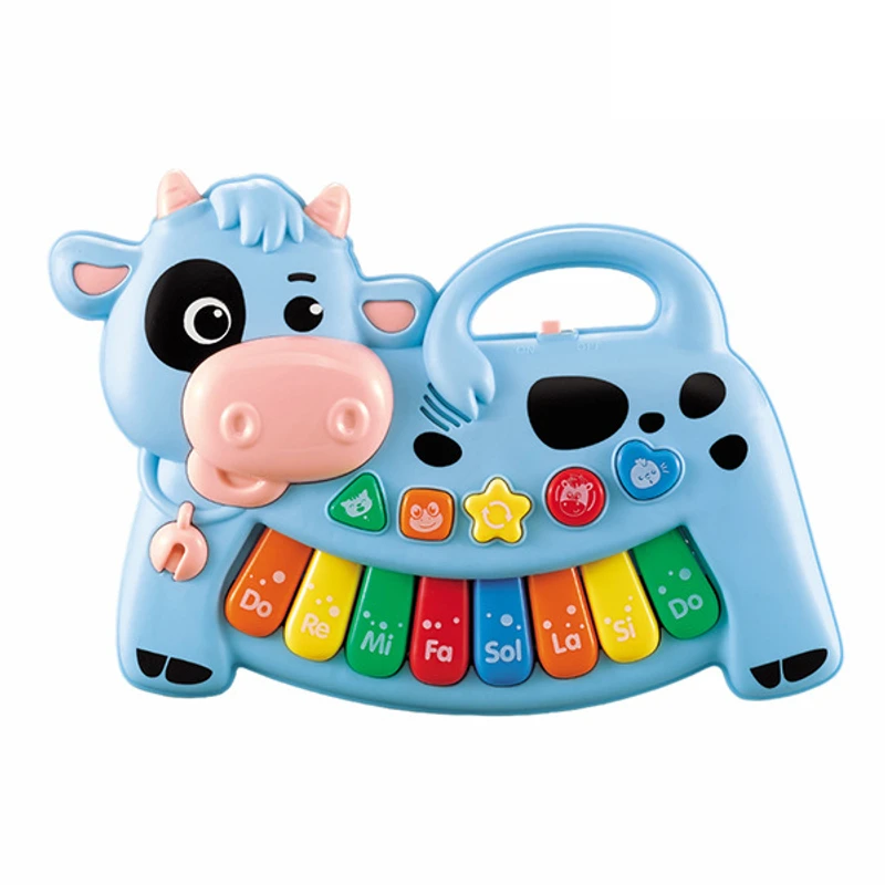 Baby Cartoon Cow Musical Electronic Keyboard Toy