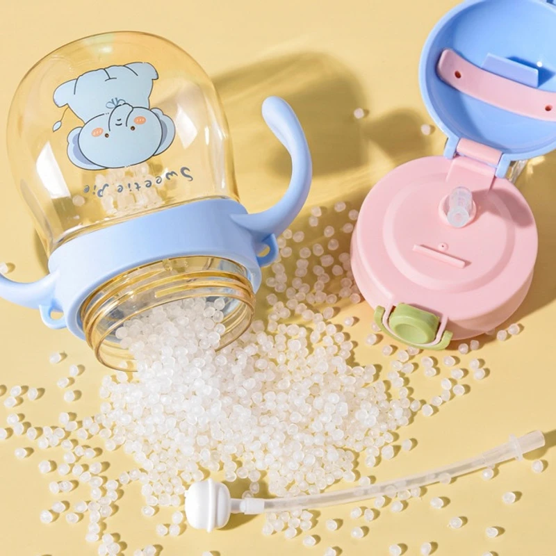 Baby Learning Sippy Cup | 410ml Straw Cup for Milk & Water with Handle and Strap - Image 5