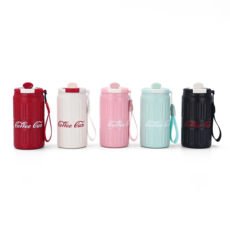 Coca-Cola Stainless Steel Thermal Coffee Cup – 316 Steel, Anti-Slip, Portable with Handle Strap, Outdoor Travel Mug - Image 5