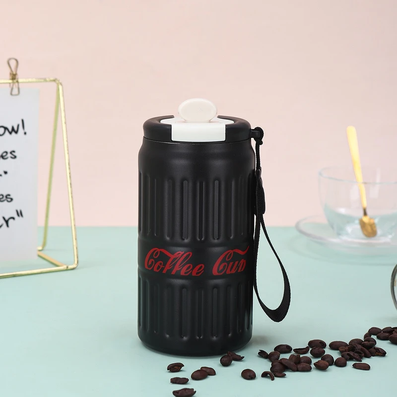 Coca-Cola Stainless Steel Thermal Coffee Cup – 316 Steel, Anti-Slip, Portable with Handle Strap, Outdoor Travel Mug - Image 7