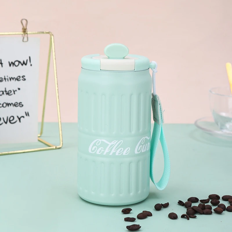 Coca-Cola Stainless Steel Thermal Coffee Cup – 316 Steel, Anti-Slip, Portable with Handle Strap, Outdoor Travel Mug - Image 9