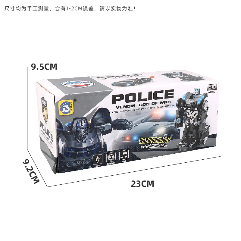 Electric Transforming Police Car Toy - Image 5