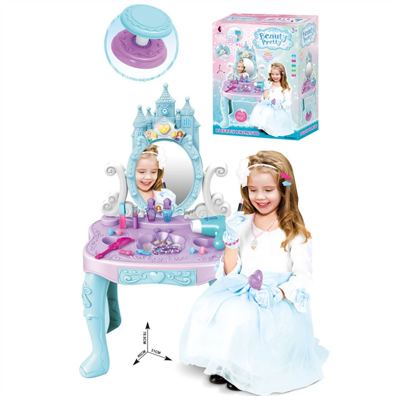 Kids Princess Vanity Set with Trolley