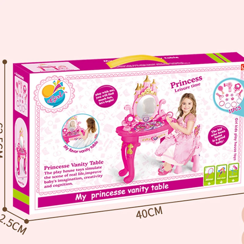 Kids Princess Vanity Set with Trolley - Image 4