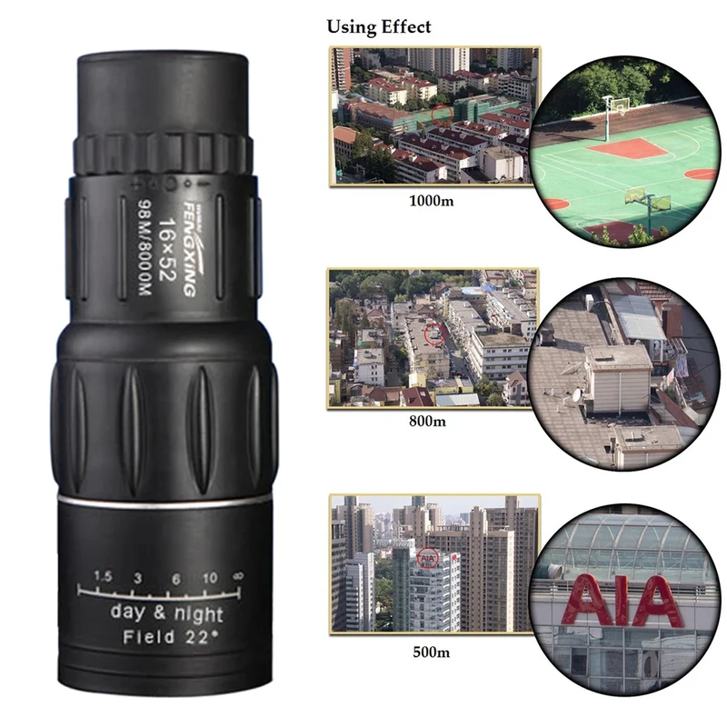 16x52 Dual Focus Monocular Telescope