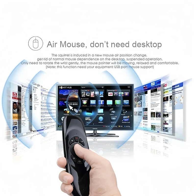 Mini Control Keyboard Air Mouse Wireless 2.4 Ghz-TV, PC - Image 5
