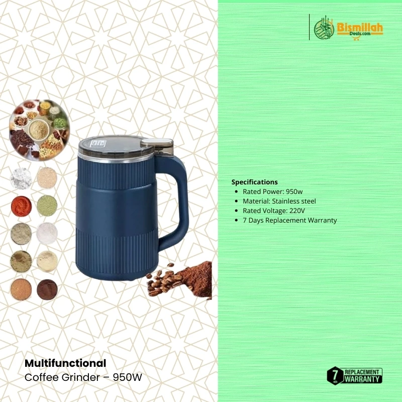 Multifunctional Coffee Grinder – 950W Powerful Electric Grinder for Home Use