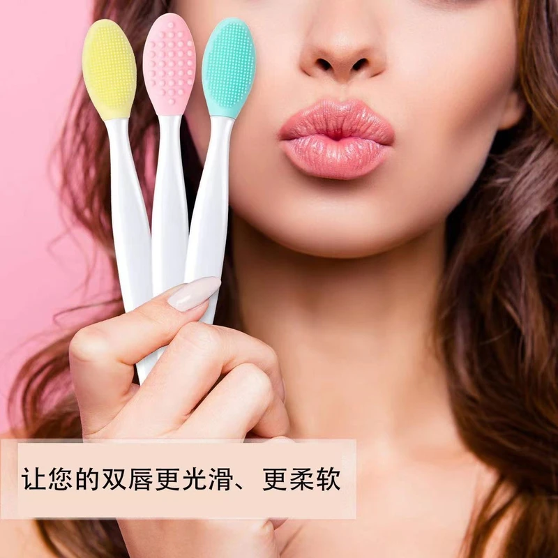 Silicone Nose Brush Cleaning Blackhead Double Sided Massage Brush Nose Brush Lip Brush Beauty Cleaning Tool