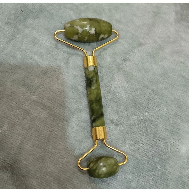 Jade Roller Gua Sha Scarping Tool, Natural Jade Face Beauty Roller Skin Care Tools, Jade Roller Set for Face Eye Neck Body Massage - Image 6