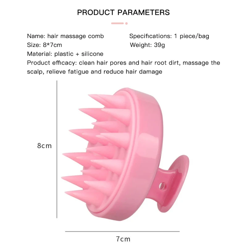 High-Quality Silicone Shampoo Brush - Scalp Massage & Hair Care Tool - Image 8