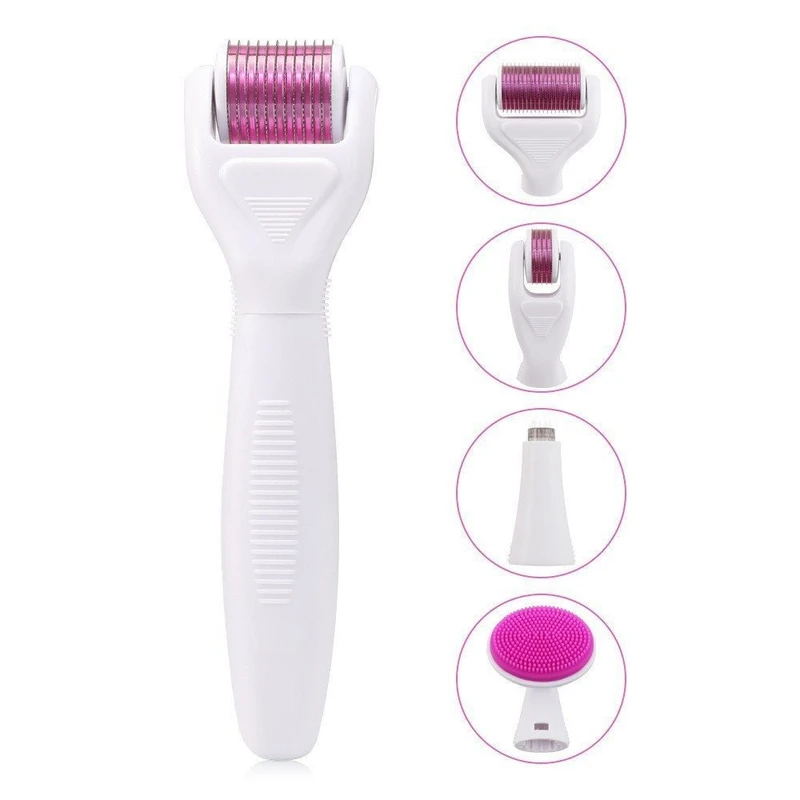 Titanium Microneedling Dermaroller Cosmetic Needling Instrument Microneedle with 5 Replaceable Heads - Image 6