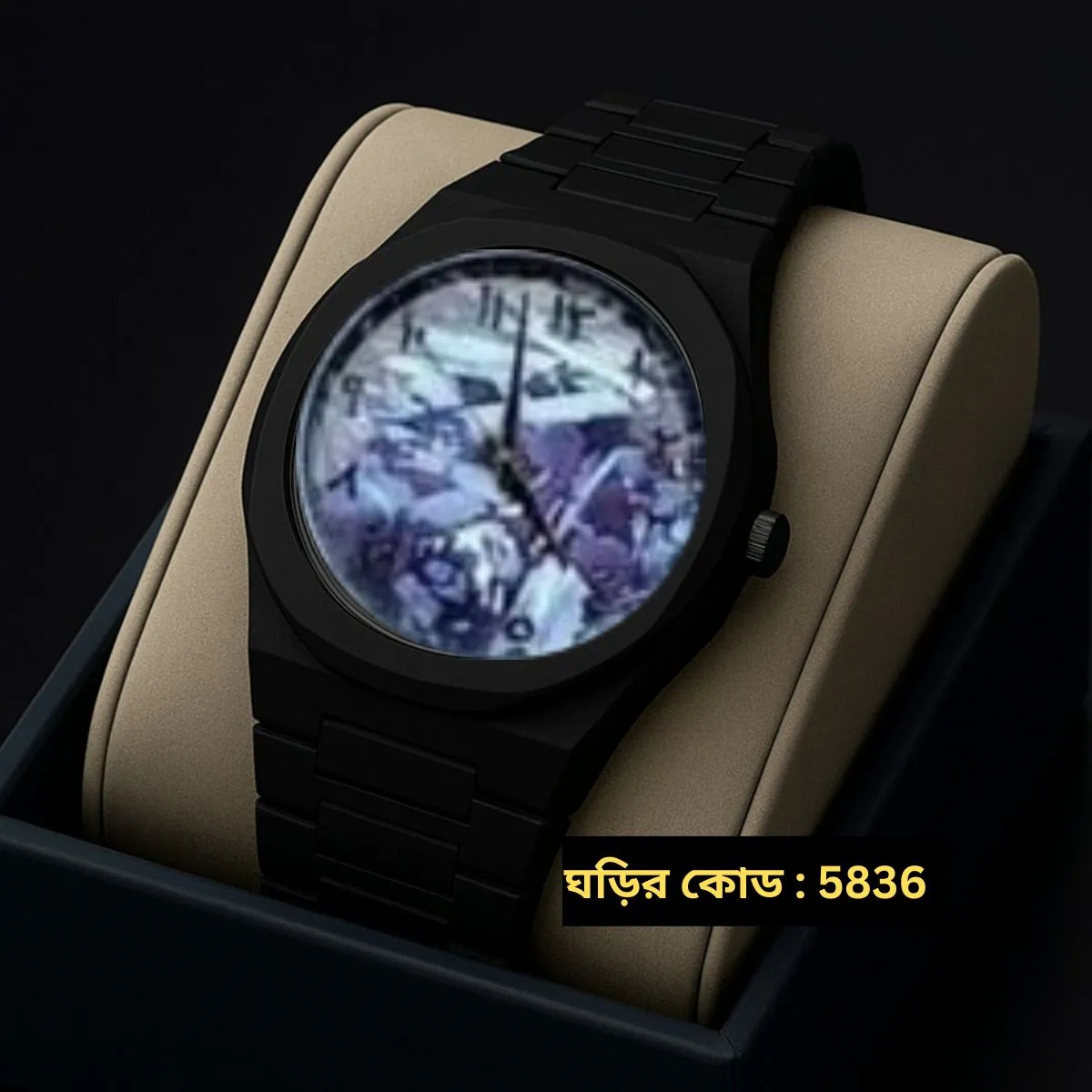 Arabic Watch Full Black Colour Dial kelografi Colour Mix Watch