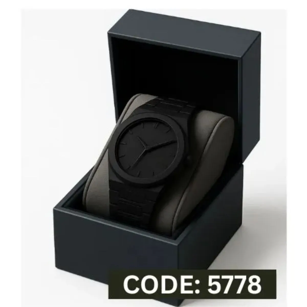 Roman Plastic Carbon Fiber body Watch Full Black Colour Roman Watch