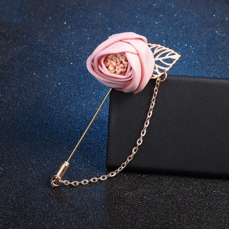 Tiny Rose Floral Lapel Pin With Metal Flower. FLP-16 - Image 9