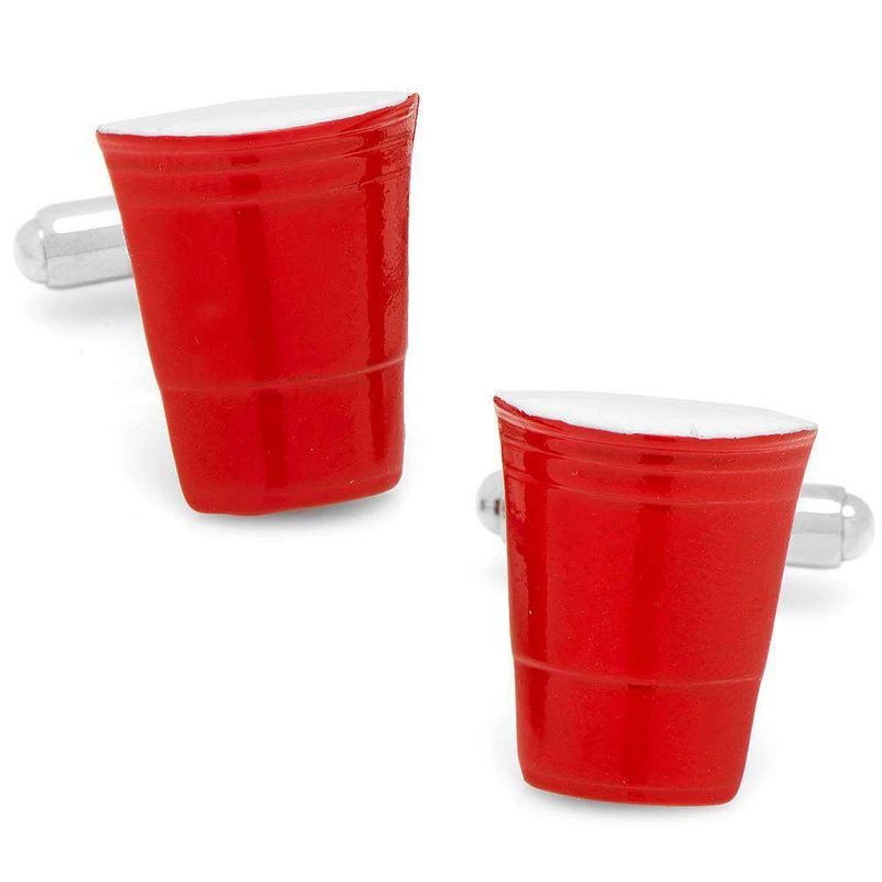 Red Party Cup Cufflinks. Cuff-4